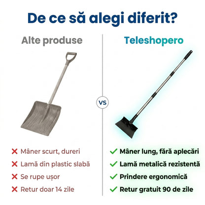 Lopată Zăpadă Mâner Lung