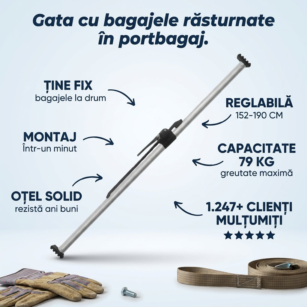 Bară Fixare Portbagaj Reglabilă