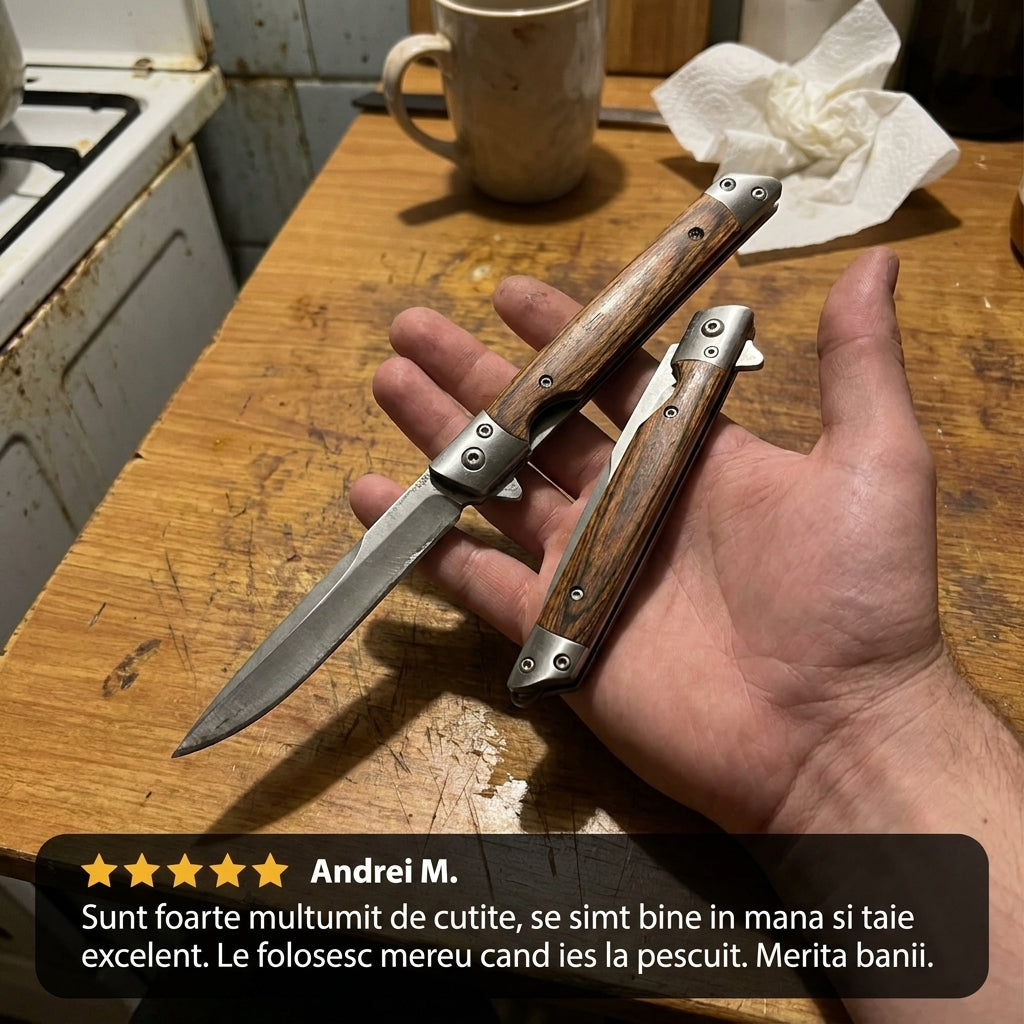 CUȚIT PLIABIL ROBUST CU HUSĂ