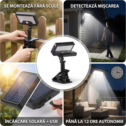 Lampă Solară Clip-On