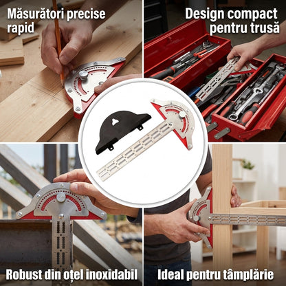 Raportor Unghi Compact Oțel