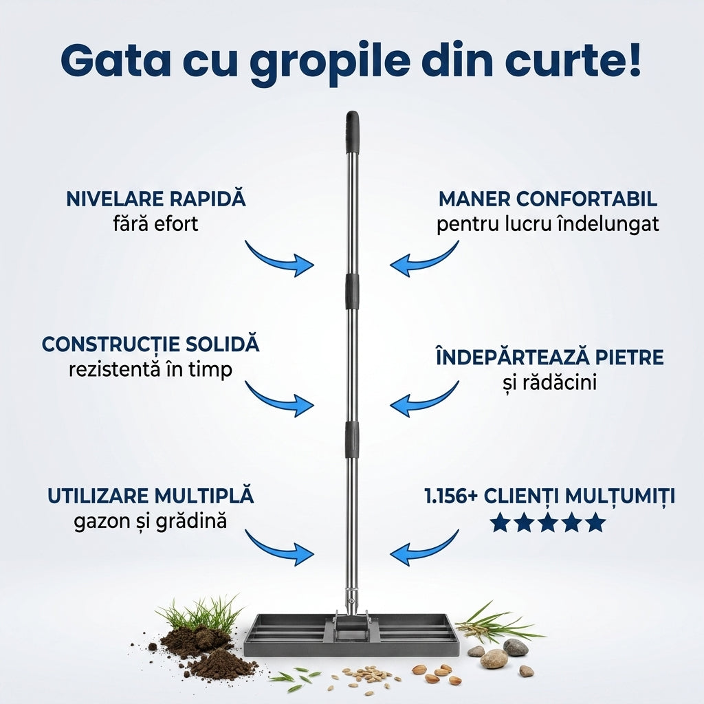 Greblă Nivelare Gazon