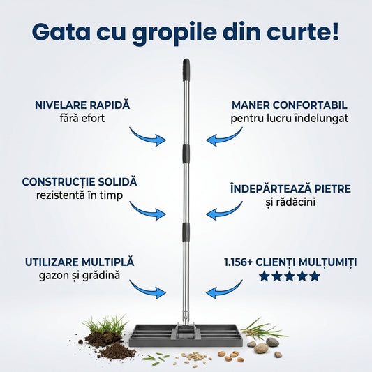 Greblă Nivelare Gazon