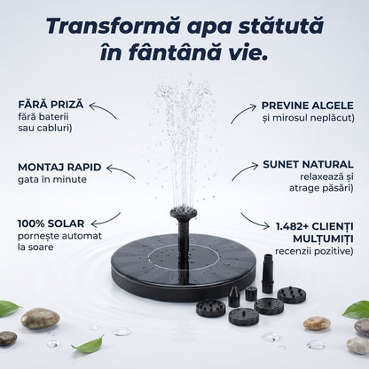 Fântână Solară Flotantă Grădină
