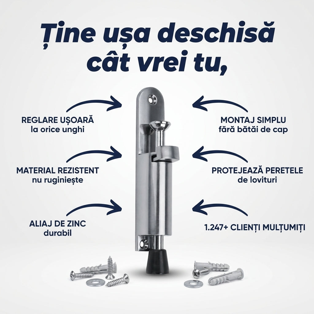 Opritor Ușă Reglabil Zinc