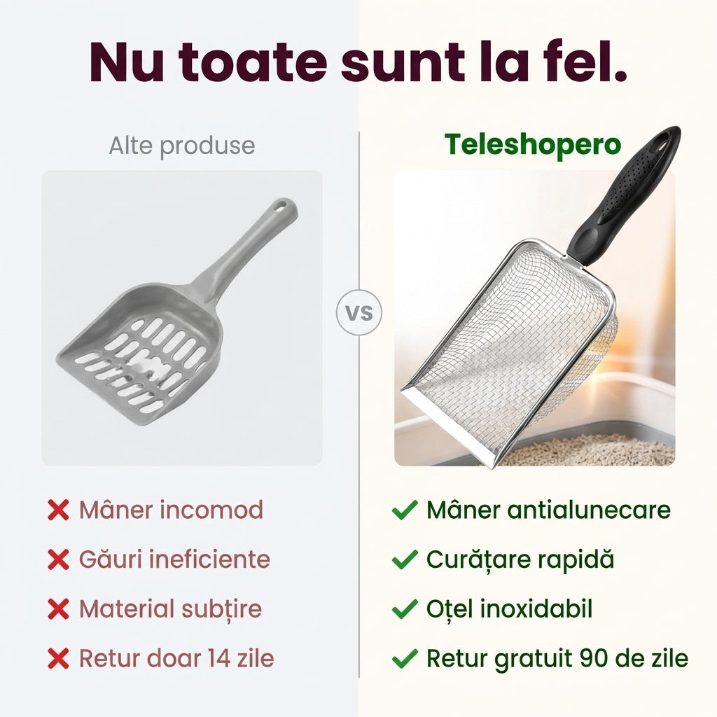 Lopățică Litieră Oțel Inoxidabil
