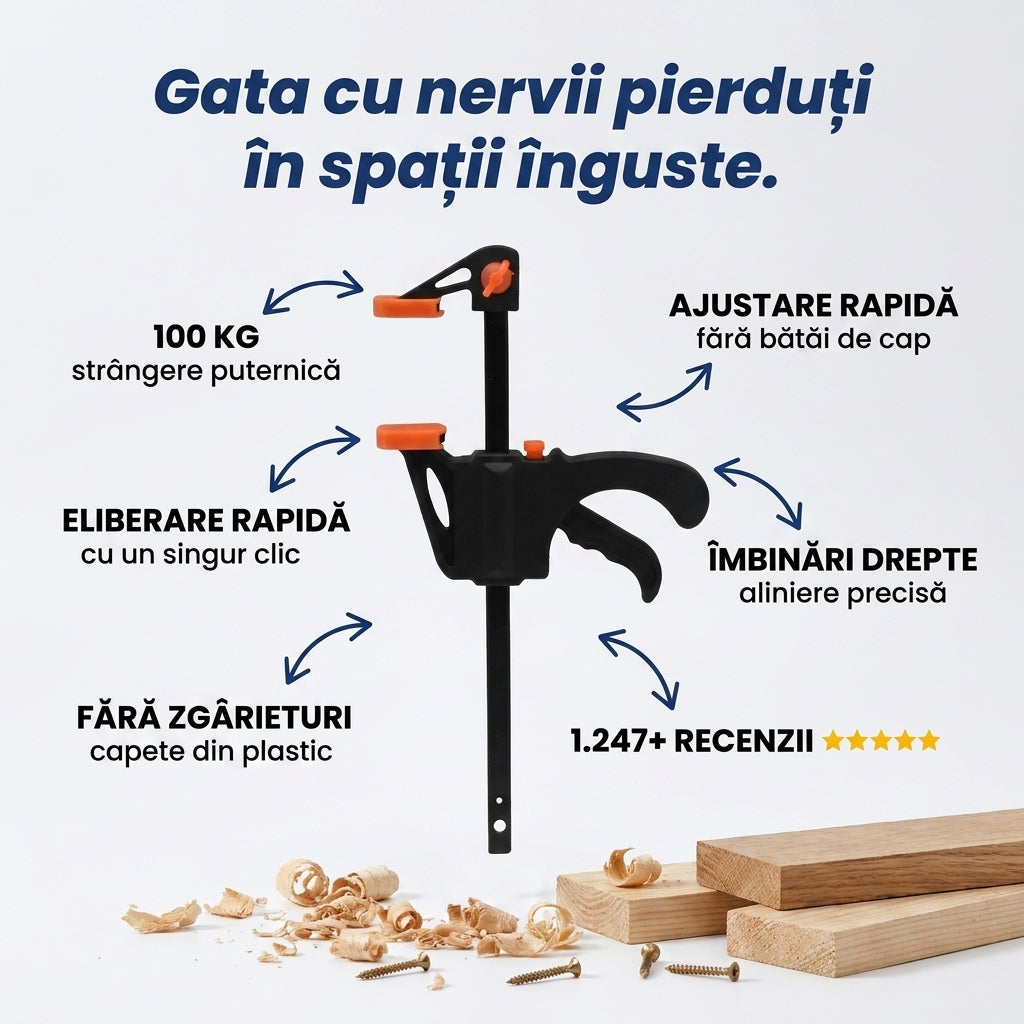 Menghină F Clamp Tâmplărie