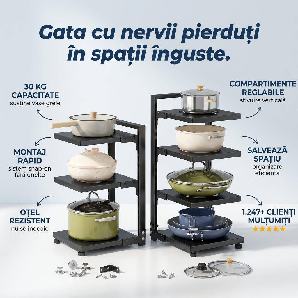 Raft Reglabil Bucătărie Metalic