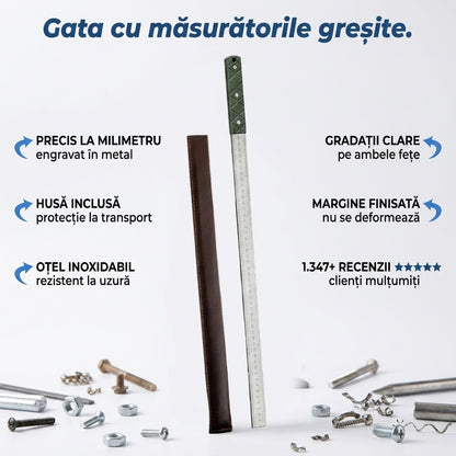 Riglă Inox cu Husă