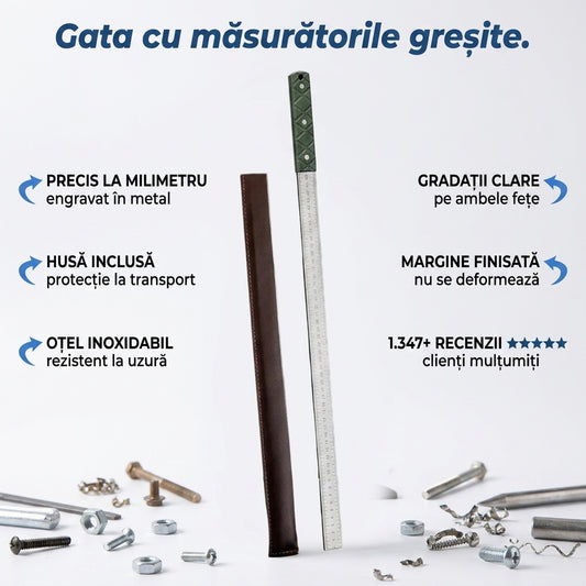 Riglă Inox cu Husă