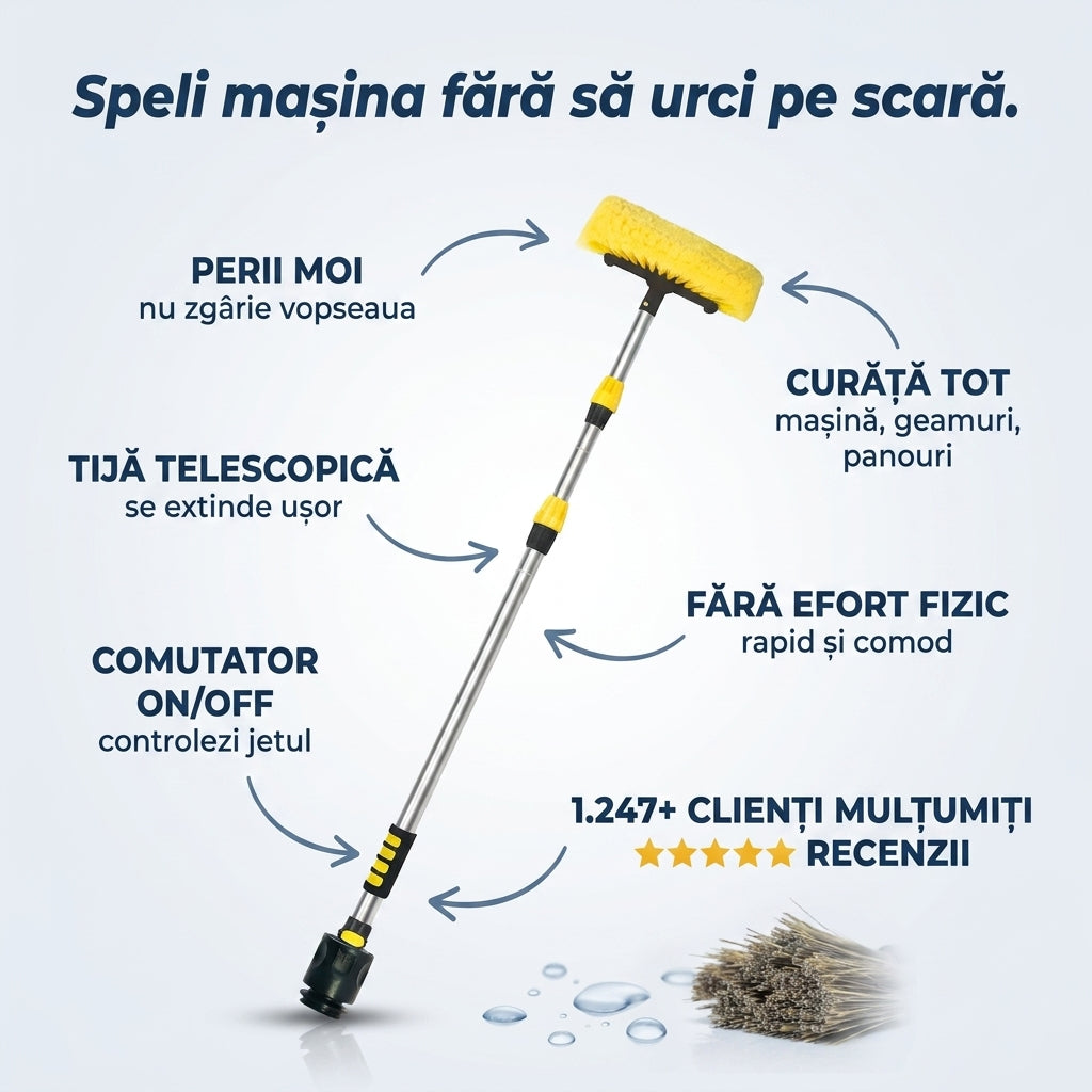 Perie Auto Extensibilă Curățare