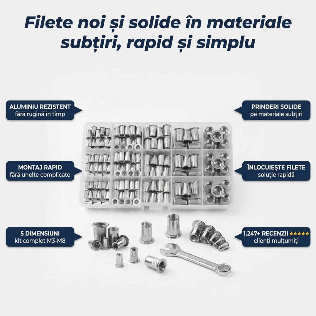 Kit Nituri Filetate Aluminiu