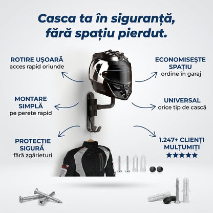 Set 2 Suporturi rotative pentru căști moto