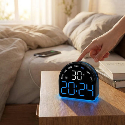 Ceas deșteptător digital cu lumină ambientală