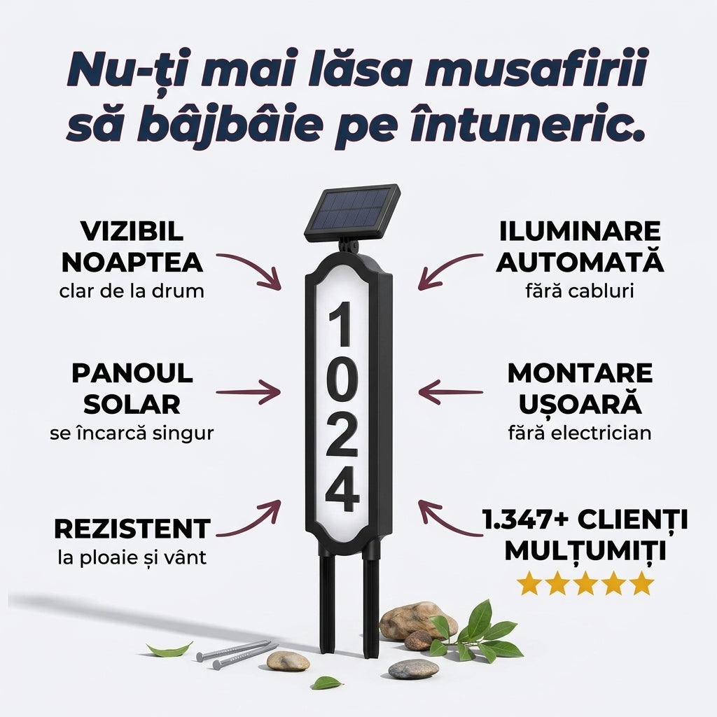 Panou Solar Număr Casă