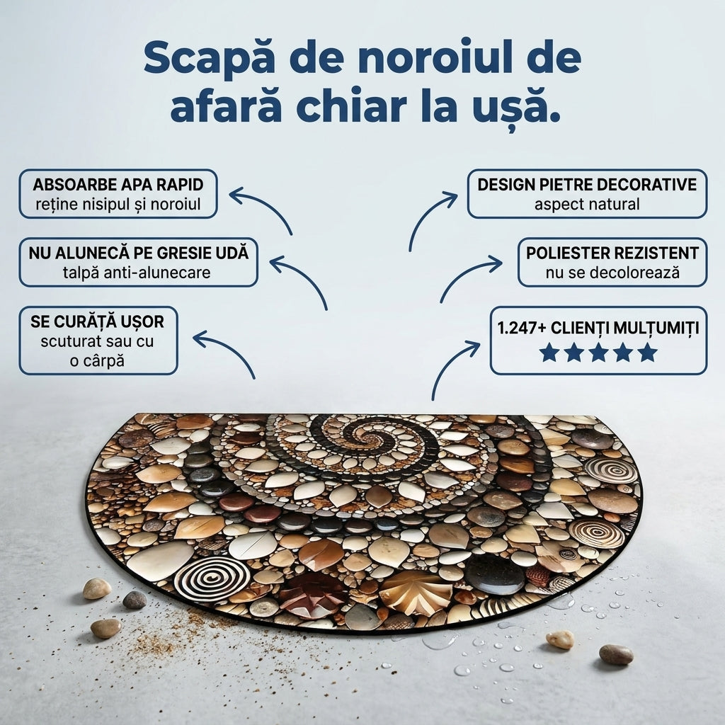 Covoraș Intrare Pietre Semicerc