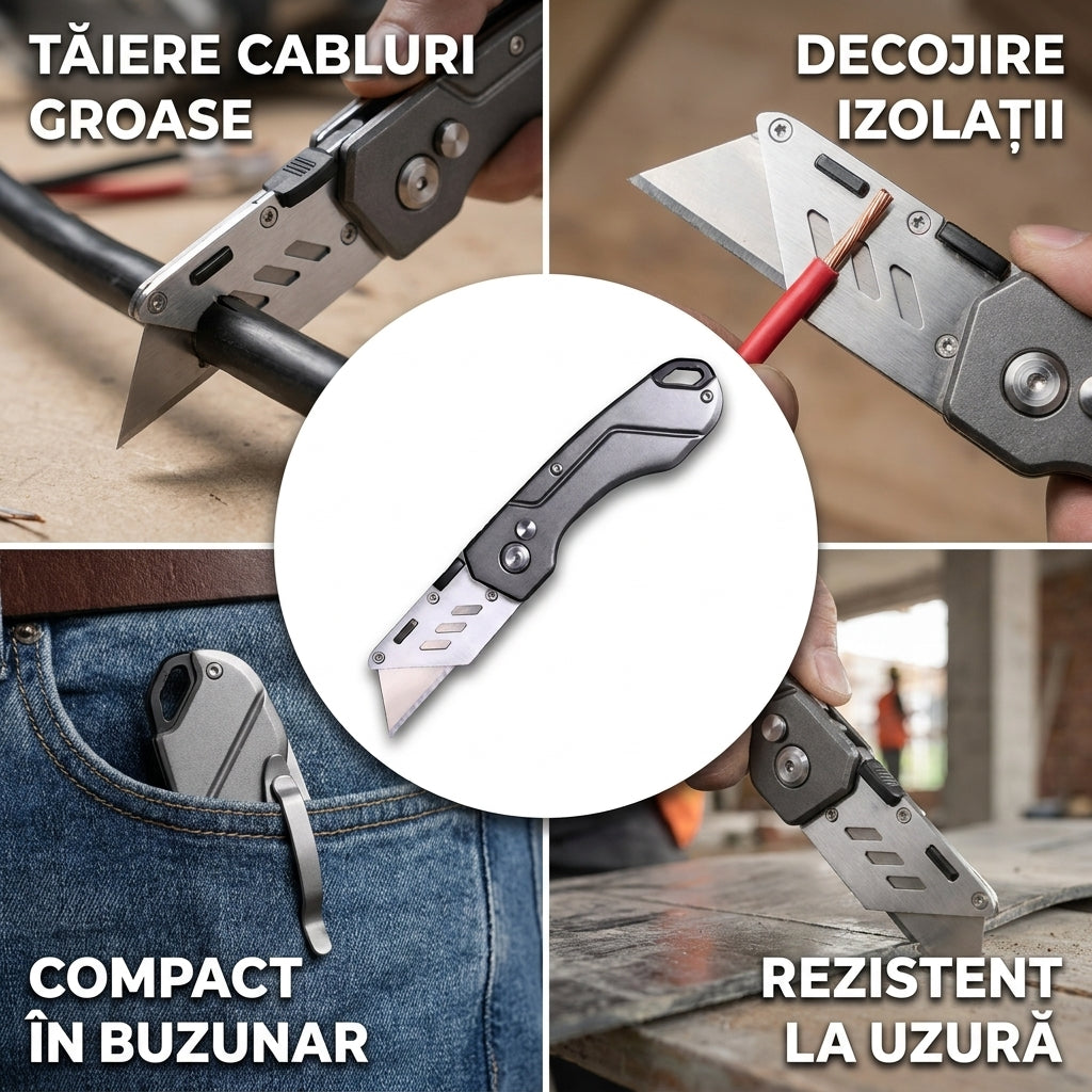Cuțit Pliant Inox Cabluri