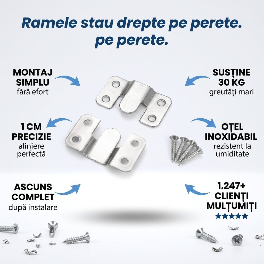 Clip Invizibil Fixare Mobilier