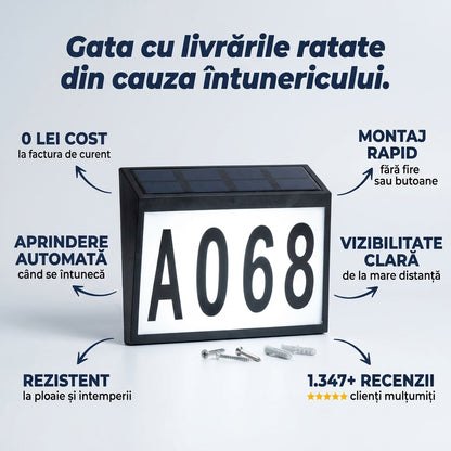Placă Solară LED Adresă