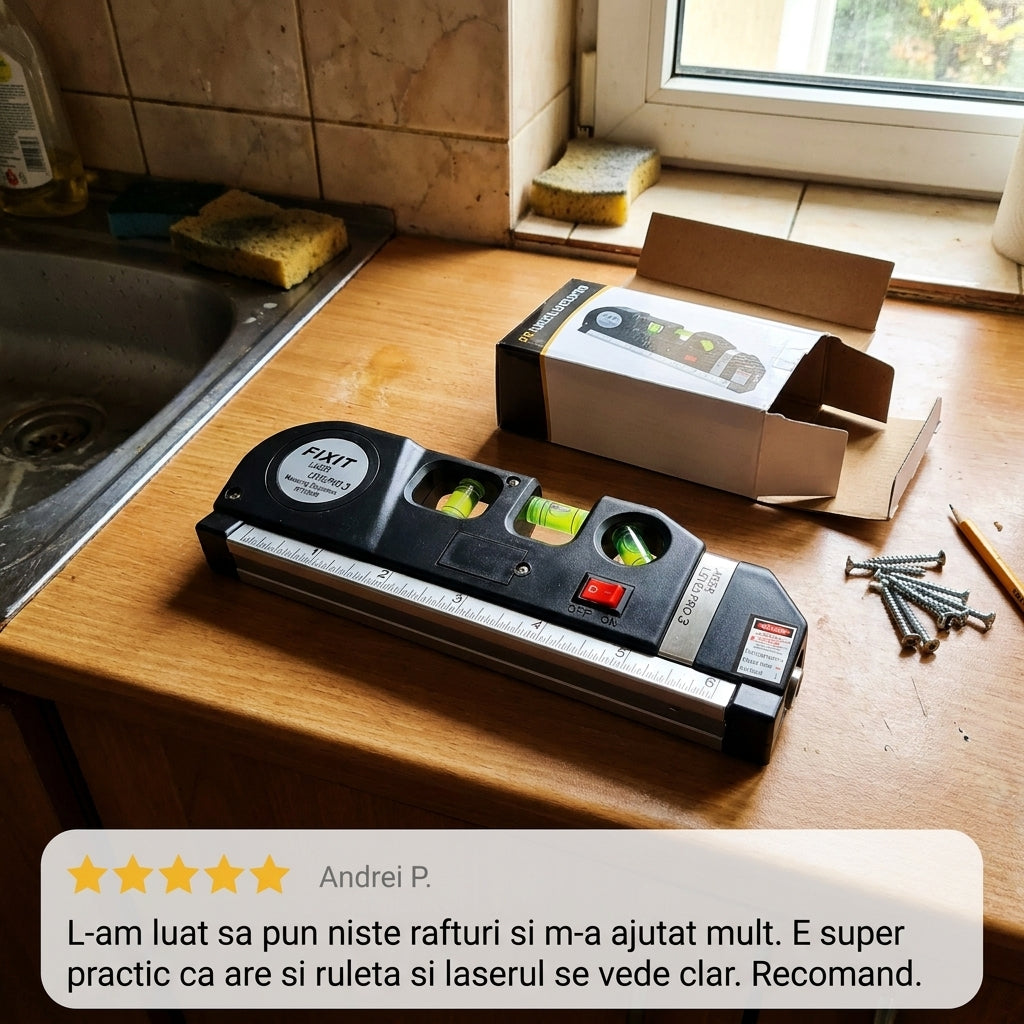 Nivel Laser cu Ruletă