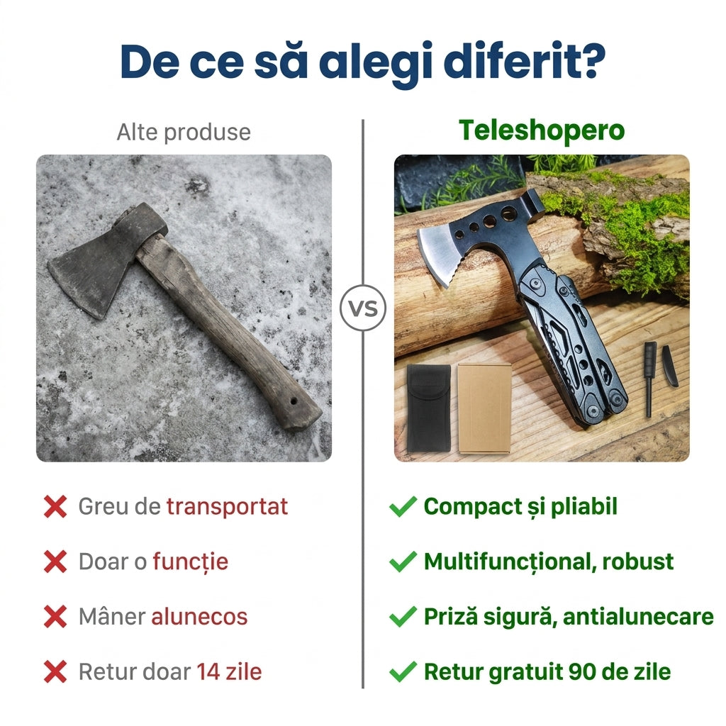 Topor Pliabil Multifunctional Supraviețuire