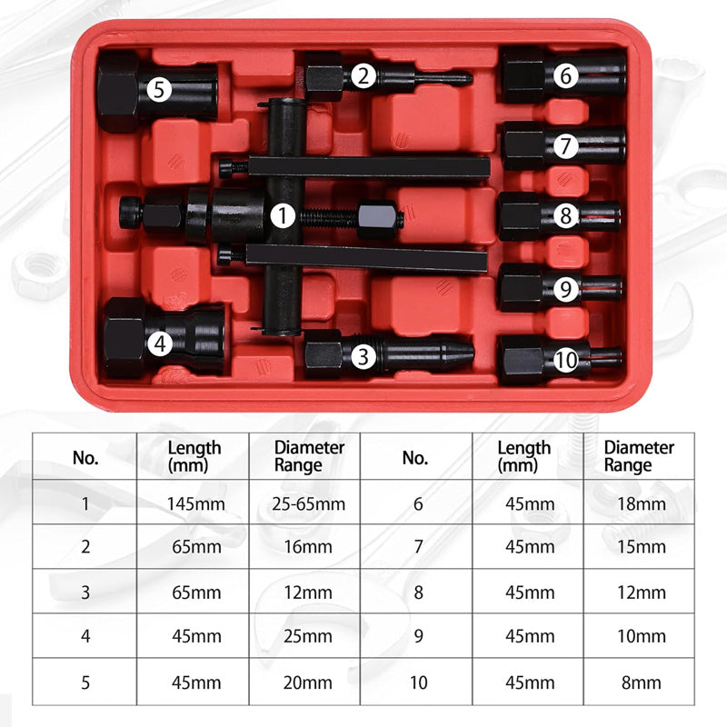 Set Extractoare Rulmenti 10 Piese